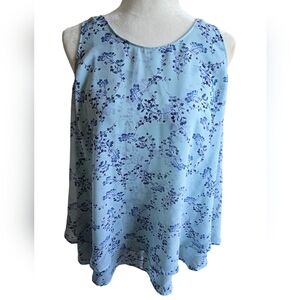 Floral sheer sleeveless top